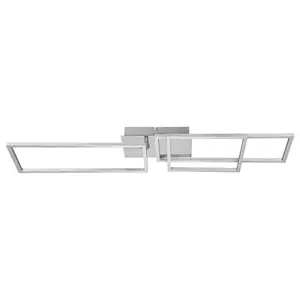 Interior ceiling light in brushed aluminum and plastic profile Rabalux Cesario image-1