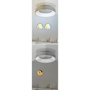 Dimmable cct recessed led ceiling light memory nightlight Rabalux Adeline 24W 1536 lm D45 cm image-1