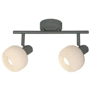 Lampada da soffitto in vetro Rabalux Soraya E14 2xMAX 40W image-1