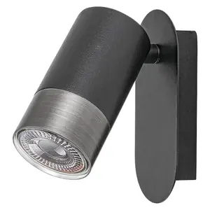 Wewnętrzna lampa ścienna z metalu w kolorze szampana, obrotowa głowica Rabalux Zircon GU10 1xMAX 5W image-0