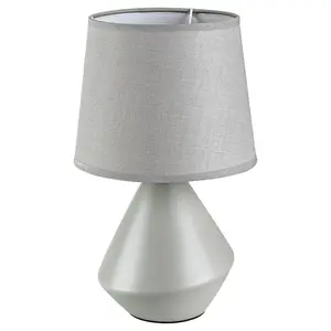 Tischlampe aus Keramik, Textil Schalter am Kabel Rabalux Wendy E14 image-0