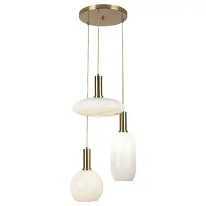 Loftslamper i glas med tekstilkabel Rabalux Sinopia E27 3x MAX 60W image-0