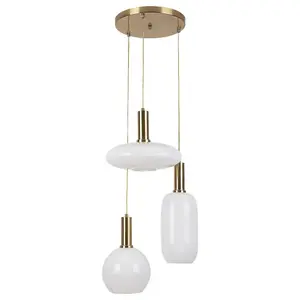 Loftslamper i glas med tekstilkabel Rabalux Sinopia E27 3x MAX 60W image-1