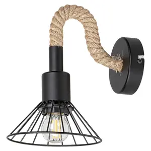 Vägglampa i metall med sladd och utan glödlampa Rabalux Daryl image-1