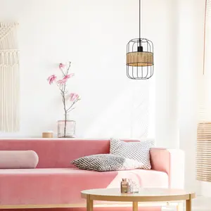 Lampada a sospensione in metallo con design a onda Rabalux Indiana E27 1x MAX40W image-2