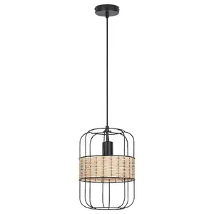 Lampada a sospensione in metallo con design a onda Rabalux Indiana E27 1x MAX40W image-0