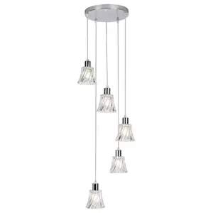 Glass suspension chandelier Rabalux Hestia E14 5xMAX 40W image-0