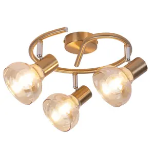 Plafondspot met 3 glazen koppen en geen lichtbron Rabalux Holly image-0
