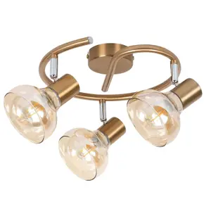 Plafondspot met 3 glazen koppen en geen lichtbron Rabalux Holly image-1