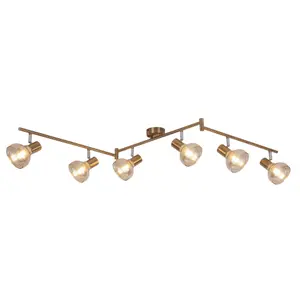 Ceiling spotlight with 6 glass heads without light source Rabalux Holly image-0