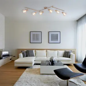 Ceiling spotlight with 6 glass heads without light source Rabalux Holly image-2