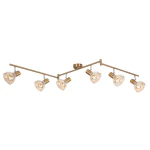 Ceiling spotlight with 6 glass heads without light source Rabalux Holly image-1