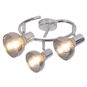 Plafondspot met 3 glazen koppen en geen lichtbron Rabalux Holly image-1