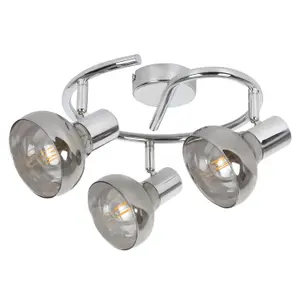 Plafondspot met 3 glazen koppen en geen lichtbron Rabalux Holly image-0