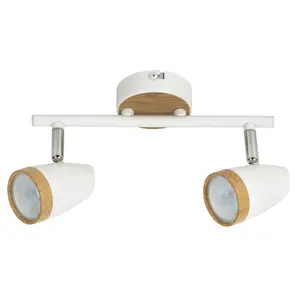 Faretto da soffitto in stile nordico con 2 teste Rabalux Karen image-0