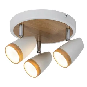 Faretto da soffitto in stile nordico con 3 teste Rabalux Karen image-0