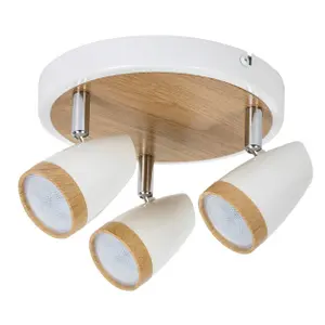 Faretto da soffitto in stile nordico con 3 teste Rabalux Karen image-1