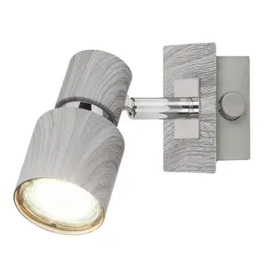 Holzimitatlampe in trendigem Grau Rabalux Merkur image-2