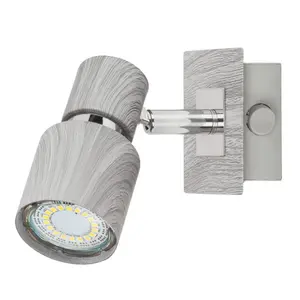 Holzimitatlampe in trendigem Grau Rabalux Merkur image-0