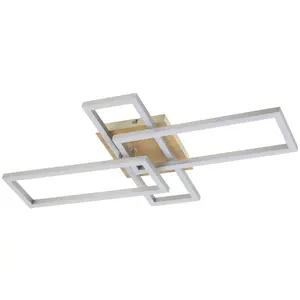 Ceiling light with painted wooden base integrated led class g Rabalux Ashton image-1