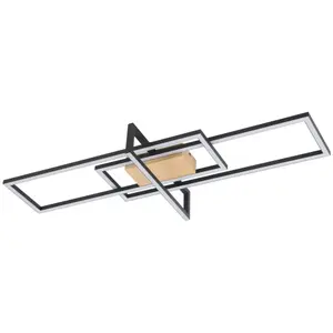 Ceiling light in painted beechwood with integrated led class g Rabalux Ashton image-1