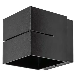Pośrednia metalowa lampa ścienna wewnętrzna w kształcie sześcianu Rabalux Kaunas image-0
