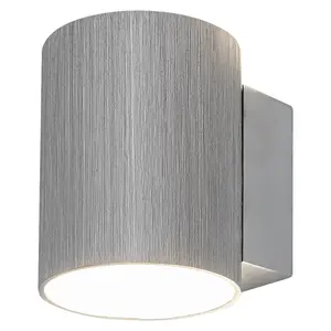 Aplique interior metálico indirecto en forma de tubo de aluminio cepillado Rabalux Kaunas image-1