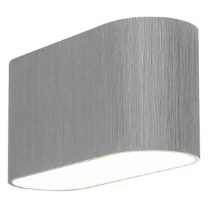 Aplique de interior de metal indirecto aluminio cepillado, forma ovalada Rabalux Kaunas image-0