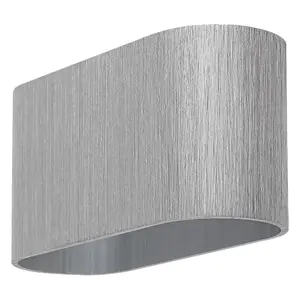 Aplique de interior de metal indirecto aluminio cepillado, forma ovalada Rabalux Kaunas image-1