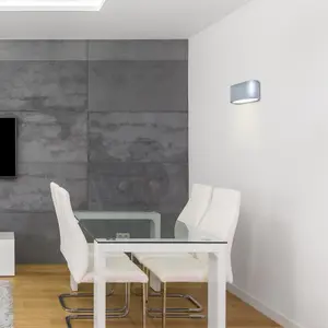 Aplique de interior de metal indirecto aluminio cepillado, forma ovalada Rabalux Kaunas image-2