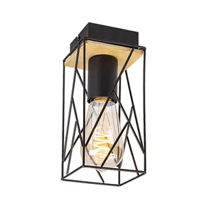 Wewnętrzna metalowa/drewniana lampa sufitowa bez żarówki Rabalux Boire image-1