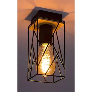 Wewnętrzna metalowa/drewniana lampa sufitowa bez żarówki Rabalux Boire image-2