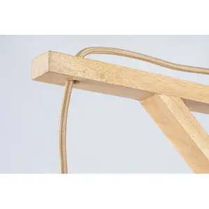 Indvendig væglampe i træ uden pære Rabalux Ubul E27 1xMAX60W H29cm L29cm 150cm IP20 image-4
