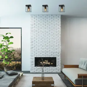 Innen-Deckenleuchte aus Metall und Glas ohne Glühbirne Rabalux Chadwick image-4