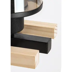 Lampada da parete per interni in metallo/legno con vetro Rabalux Niylah image-3