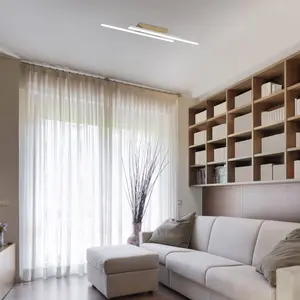 F-class metal/wood interior ceiling lights Rabalux Tamur 21W 1900lm 2490lm 4000K L80cm H5,5cm 25cm IP20 image-0