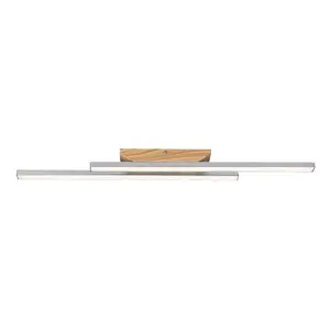F-class metal/wood interior ceiling lights Rabalux Tamur 21W 1900lm 2490lm 4000K L80cm H5,5cm 25cm IP20 image-1