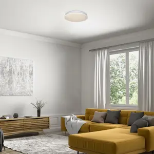 Lampada da soffitto rotonda in metallo per interni Rabalux Vendel 12W 3000K D25,5cm H5,5cm diametro d'installazione : 23cm IP20 Classe F image-2