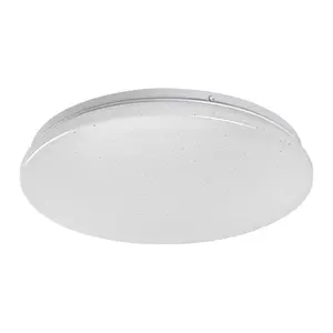 Interior round ceiling lamps in metal with star effect Rabalux Vendel 12W 4000K D25,5cm H5,5cm diamètre d'installation : 23,5cm IP20 Classe F image-1
