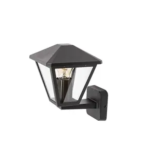 Lampada da parete per esterni in alluminio con paralume in vetro Rabalux Paravento E27 1xMAX 40W 16x22cm L19,5cm IP44 image-0