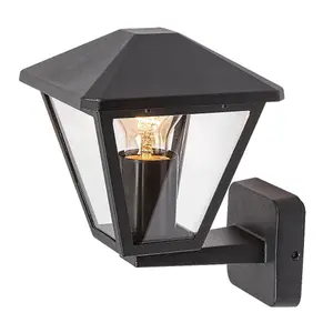 Lampada da parete per esterni in alluminio con paralume in vetro Rabalux Paravento E27 1xMAX 40W 16x22cm L19,5cm IP44 image-1