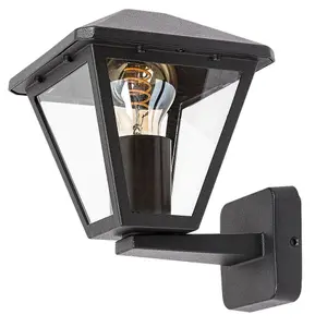 Lampada da parete per esterni in alluminio con paralume in vetro Rabalux Paravento E27 1xMAX 40W 16x22cm L19,5cm IP44 image-2