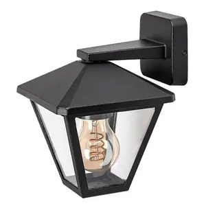 Außenwandleuchte aus Aluminium mit Glasschirm ohne Lichtquelle Rabalux Paravento E27 1xMAX 40W 16x22cm L19,5cm IP44 image-0