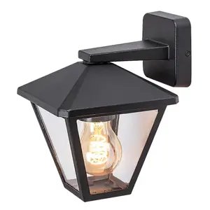 Außenwandleuchte aus Aluminium mit Glasschirm ohne Lichtquelle Rabalux Paravento E27 1xMAX 40W 16x22cm L19,5cm IP44 image-1