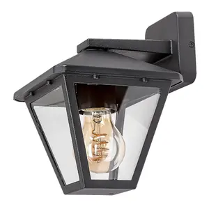 Außenwandleuchte aus Aluminium mit Glasschirm ohne Lichtquelle Rabalux Paravento E27 1xMAX 40W 16x22cm L19,5cm IP44 image-2