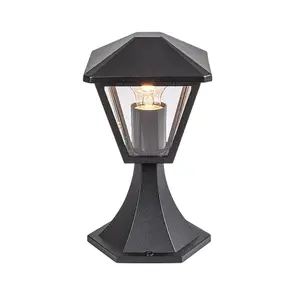 Lampadaire extérieur en aluminium sans source lumineuse IP44 Rabalux Paravento E27 1xMAX 40W L16cm H29cm image-1