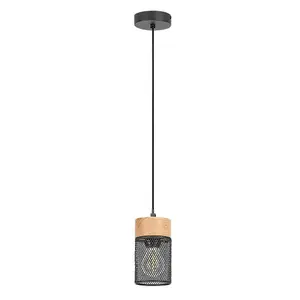 Plafón interior de metal/madera sin bombilla Rabalux Callum image-1