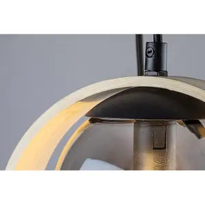 Metal/wood interior ceiling lights Textile cable without bulb Rabalux Peyton E14 3xMAX15W L35cm H120cm D13cm H12cm IP20 image-4