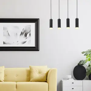 Interior ceiling lights wooden lamp without bulb Rabalux Toras GU10 4xMAX 5W L60cm D6cm H150cm IP20 image-1
