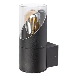 Aluminiowa zewnętrzna lampa ścienna z plastikowym kloszem i żarówką nie dołączoną do zestawu Rabalux Novigrad E27 1xMAX 28W image-0